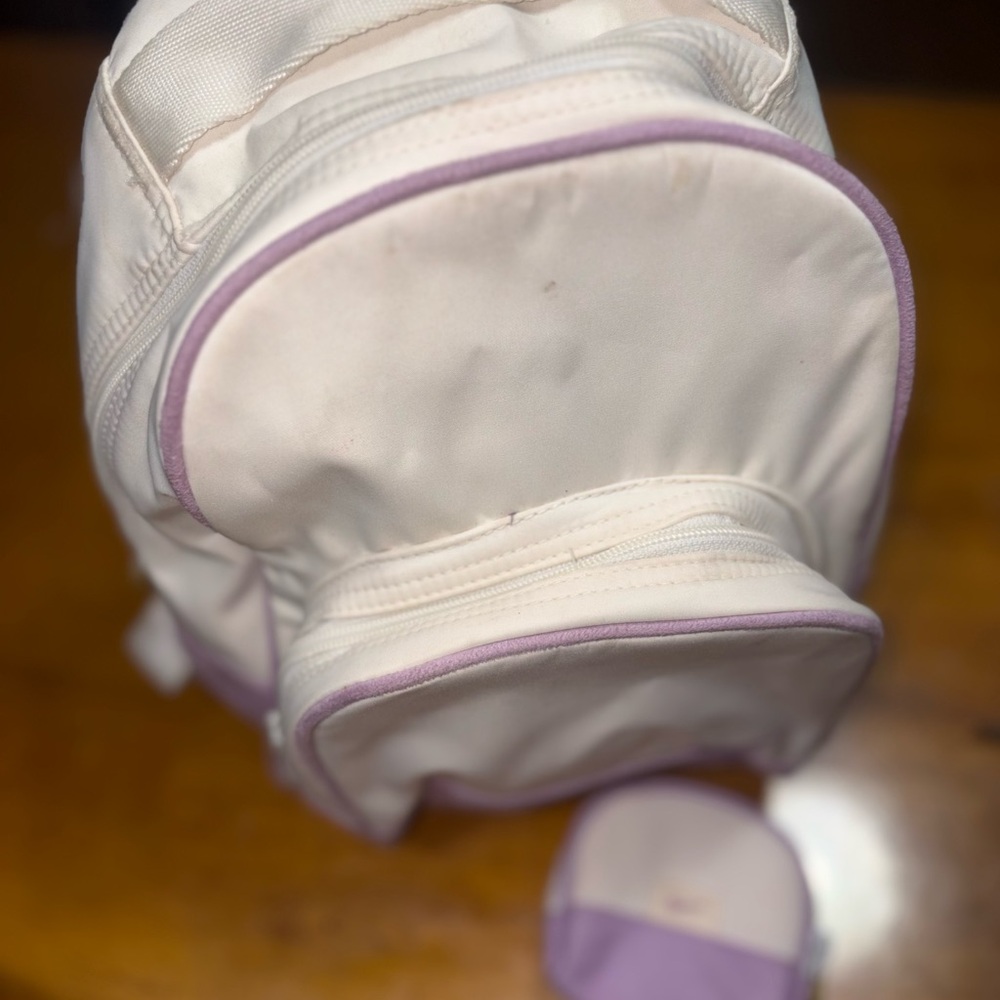 Nike Brasilia JDI Kids' Mini Backpack in a Platinum Violet Plum Dust colorway - Picture 8 of 16